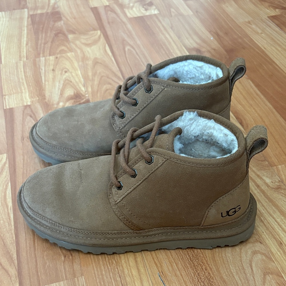 UGG Chestnut Suede Lace-Up Boots